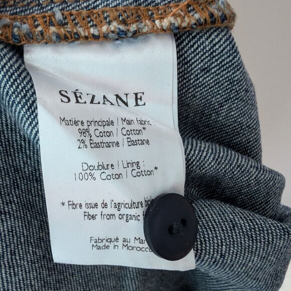 SEZANE Austin Jeans, paperbag waist, US 2/FR 34, bleached denim, EUC - Picture 7 of 10